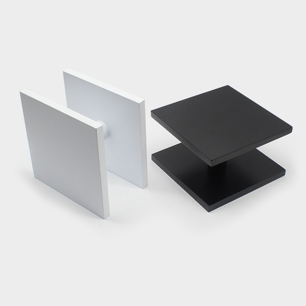 알루미늄 사각 유리문 강화도어 손잡이 150x150mm (블랙/화이트)